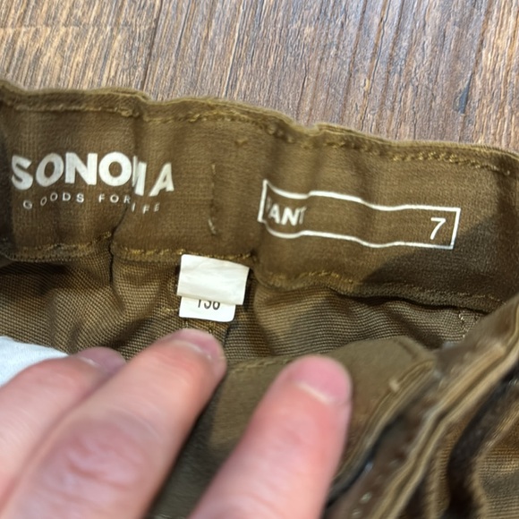 Sonoma  Cargo Pants Kids 7 Khaki Utility Adjustable Waist Tactical Extra Pockets - Picture 2 of 3